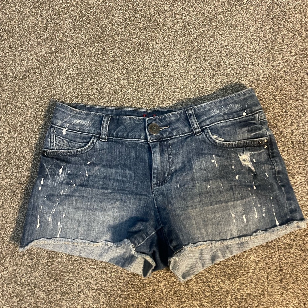 Elle Distressed Blue Jean Shorts